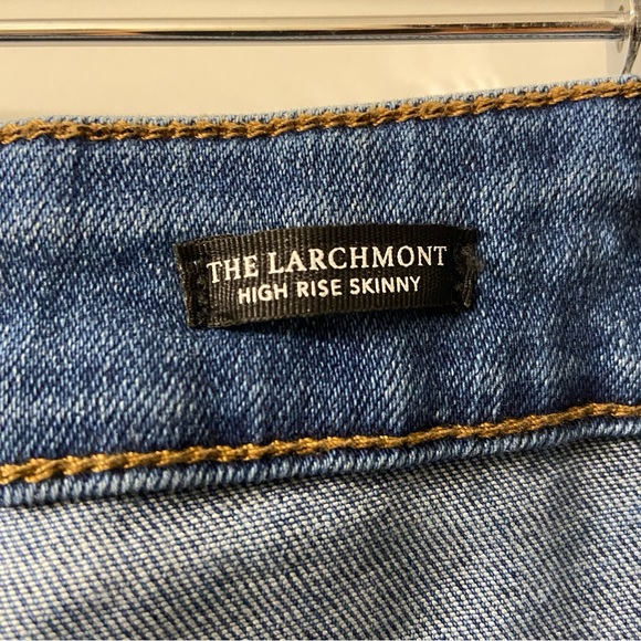 Rails The Larchmont High Rise Skinny Blue Raw Hem Jeans 28 - Picture 12 of 13